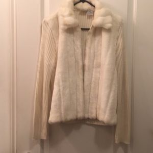 Cream sweater jacket